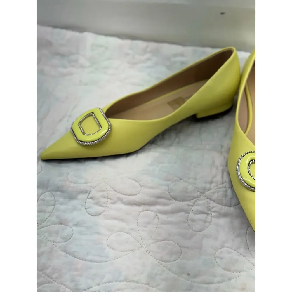 Chanel Yellow Flats with Embellished Buckle - Picture 6 of 6